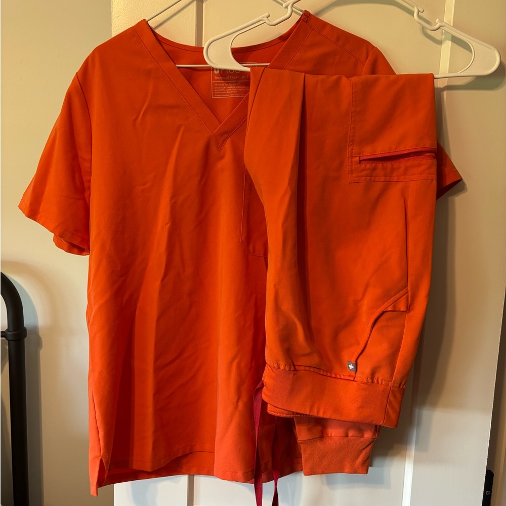 Orange Scrub Set